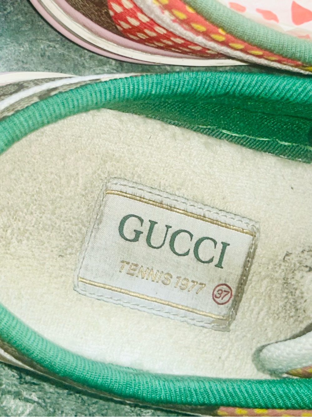 Gucci GG Supreme Tennis 1977 “ Le Pommes Capsule” Limited Edition Set 7.5 - Picture 11 of 16
